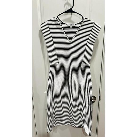 Derek Lam Collective Striped V-Neck Dress, SZ US 2, IT 38, $300, Pre-Owned - Picture 3 of 6